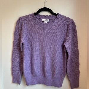Liz Claiborne sweater with scalloped neckline